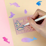 Ymapinc 4Pcs Kids Stencils for Drawing, Clear Ruler Animal-Shaped Stencils Drafting Tools Plastic Measuring Templates Rulers for Office School Drawing Supplies