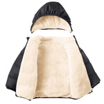 ANHDM Baby Boys Girls Thicken Winter Coat Toddler Fleece Warm Hooded Jacket Clothes, Black, 12-18 Months
