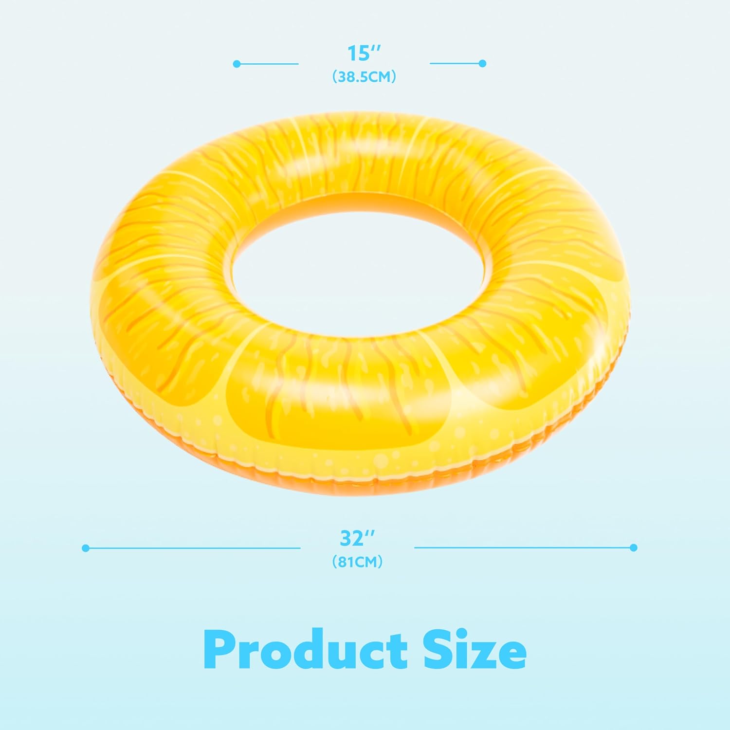 Sloosh 4 Pack Inflatable Pool Floats, Pool Tube Rings, Swim Tubes, Floaties Toys, Beach Swimming Party Toys for Kids and Adults