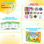 Zefy 3200+ Pcs Arts and Crafts Supplies for Kids, All in One Craft Kits with 12 Crafts Design, DIY School Supplies Kit Craft Box Easter Gifts for Girls Boys Ages 4-12