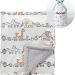 CREVENT Cozy Soft and Warm Mink Baby Blanket with Sherpa Backing, Gift Packing with Ribbon for Newborn Infant Toddler's Crib Cot Stroller (30"X40" Little Dream)