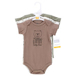 Hudson Baby Infant Boys Cotton Bodysuits 3-Pack, Mommys Baby Bear, 0-3 Months