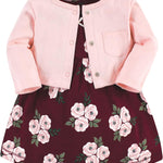 Hudson Baby Baby Girls' Cotton Dress and Cardigan Set