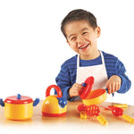 Learning Resources Pretend & Play Cooking Set - 10 Pieces, Ages 3+, Kitchen Food Toys for Toddlers, Gifts for Kids