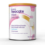Neocate Infant DHA/ARA formula can on a white background