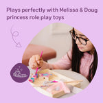 Melissa & Doug Created by Me! Wooden Princess Wand, Arts & Crafts Kit with Paint, Glitter Stickers, Ribbons & More, Princess Toys for Kids 4+