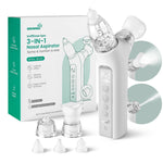 GROWNSY SniffEase Spa 3-in-1 Nasal Aspirator for Baby – Spray, Suction & Mist, Hospital-Grade Powerful Electric Nose Suction with Soothing Light & Music, Larger Chamber (Grey)