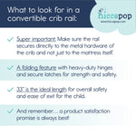 Hiccapop Convertible Crib Bed Rail for Toddlers, Crib Rail Guard with Reinforced Anchor Safety