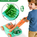 Kids Lawn Mower with Realistic Grass-Cutting Action and Sounds – No Batteries Required | Fun Outdoor Push Toy, Birthday Gift & Holiday Present for 3, 4, 5, 6, 7, 8 Year Old Boys and Girls (Green)