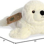 Aurora® Responsibly Made Eco Nation™ Seal Stuffed Animal - Ideal for Playtime Adventures - Perfect for Birthdays or Just Because - White 12 Inches