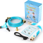 Trampoline Sprinkler for Kids Backyard Water Park Net Friendly WaterWhirl Outdoor Game Toys Adjustable Summer Toys Included Accessories Tool Exclusive Copyright (Blue)