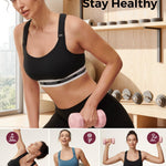 Momcozy Nursing Bras for Breastfeeding, FB011 Low-Impact Nursing Sports Bra Support Maternity Pregnancy Padded Wireless Bralette Black