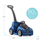 Step2 Push Around Buggy GT Kids Push Car, Ride On Toy, Stroller Substitute, Includes Seat Belt & Horn, Made of Durable Plastic, Max Weight 50 lbs., For Toddlers 1.5-3 Years Old, Blue