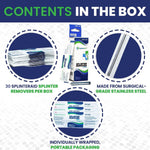 SplinterAid - Painless Splinter Removal Kit (30-Pack) | Quick, Easy Splinter Out | Compact First Aid for Home, Travel, Camping | Perfect for Hiking, Woodworking, Outdoors | No Tweezers Needed