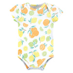 Hudson Baby Unisex Baby Cotton Bodysuits, Citrus Mint, 3-6 Months