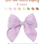 doboi 8PCS Baby Girls Hair Clips Fable Hair Bows Cotton Linen Bows for Girls Hair Accessories for Baby Toddlers Kids