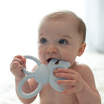Dr. Brown's Flexees Teether, Blue Bunny, Soft 100% Silicone Baby Teether, BPA Free, 3m+, 1 Pack