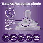 Philips Avent Natural Response Baby Bottle Nipples Flow 4, 3M+, 4pk, SCY964/04