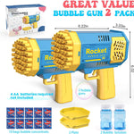 Toys for 3-8 Year Old Boys Girls: 2 Pack Bubble Machine for Kids with Bubble Solution, Gifts for 3 4 5 6 7 8 Years Old Boy Birthday Toy for Kid Toddlers Ages 4-6 Outdoor Wedding Bubbles Wands