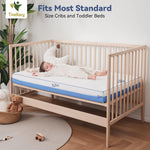 Tivellary Dual-Sided Crib Mattress – Gel Memory Foam Infant & Toddler Mattress, Breathable Hypoallergenic Removable Cover, Fits Standard Cribs 52"x27.5"x5''