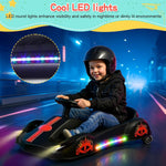 36V Electric Drift Go Kart for Kids Ages 8-14 Years Old, Ride On Car for Kids with Brushless Motor, High/Low Speed, LED Lights, 3-Speed Adjustable, Ride On Toy (Black)