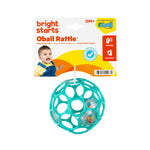 Bright Starts Oball Easy-Grasp Rattle BPA-Free Infant Toy in Teal, Age Newborn and up, 4 Inches