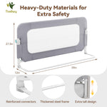 Tivellary 59’’ Reinforced Bed Rail for Toddlers – Extra Long Safety Guard with Thickened Material, Adjustable & Folding Bed Rails for Twin, Full, Queen, King Beds