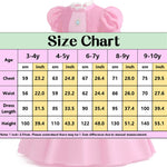 TYHTYM Princess Costumes Little Girls Super Cosplay Dress Up Fancy Halloween Birthday with Crown Gloves (Hot pink, 3-4 T)