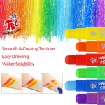 TBC The Best Crafts Paint Sticks,12 Colors Metallic, Washable Paint, Non-toxic, Tempera Paint Sticks for Kids and Students