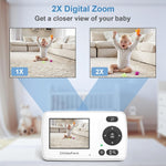 Baby Monitor with Camera and Audio, Portable Travel Baby Monitor with Screen, Baby Camera Monitor No WiFi, Night Vision, VOX Mode, 1000ft Long Range, Baby Safety Monitor