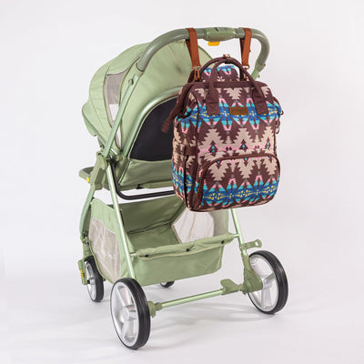 Montana West Wrangler Callie Diaper Bag Backpack with Stroller Straps Southwestern Multifunction Baby Travel Bag WG2210-9110CF