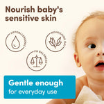 Aveeno Baby Daily Moisture Gentle Body Wash & Shampoo with Oat Extract, 2-in-1 Baby Bath Wash & Hair Shampoo, Tear- & Paraben-Free for Hair & Sensitive Skin, Lightly Scented, 18 fl. oz