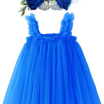 BGFKS Layered Tulle Tutu Dress for Toddler Girls,Baby Girl Rainbow Tutu Princess Skirt Set with Flower Headband.