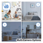 Baby Monitor with Camera and Audio, Long Range No WiFi, Baby Room Temperature Monitoring, Auto Night Vision, 5 Built-in lullabies, 2-Way Audio