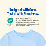 Garanimals Baby & Toddler Girl Solid Tees - Short Sleeve Tees - Kid's Casual Crew Neck - Size 3-6 Months - White, Blue, Pink - 4 Pack