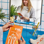 VIO2 Tongue Scraper - Pack of 3 REUSABLE - BPA Free, PFAS Free, Latex Free, KID FRIENDLY