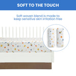 Delta Children Fitted Crib Sheets for Girls and Boys - Crib Sheet for Standard Crib and Toddler Mattresses - 28x52 Inch (Pack of 2), Space Exploration