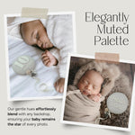 Unique Baby Monthly Milestone Photo Props - Balloon Shaped Fleece Signs with Tassels Pom-Pom | Pastel Nursery Decor & Birth Announcement | Newborn Keepsake Gift Set (Sand Beige)