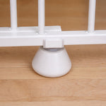 Regalo Safety 35" Extra Tall Baby Gate for Stairs, Wall Mounted 2-in-1 Wide Stair Gate for Babies, Toddlers, & Pets, Includes Banister and Wall Mounting Kit, White