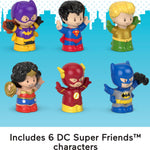 Fisher-Price Little People Toddler Toys DC Super Friends Crime-Fighting Figure Pack Set of 6 Characters for Pretend Play Ages 18+ Months (Amazon Exclusive)