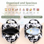 Pritent Diaper Bag Backpack,Baby Essentials Diapers Bag with Pacifier Case,Multipurpose Stylish Large Capacity Travel Backpack for Baby Girl/Boy(M-Cow Print)