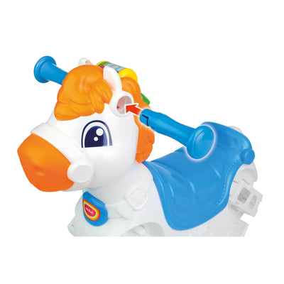 Winfun Giddy-up Horsey 2-in-1 Rocking & Ride-On Toy – Interactive Motion Sensor with Sounds, Lights & Music, Easy-Grip Handles, Toddler Developmental Toy for Ages 12–36 Months, 44 lb Capacity