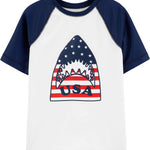 Osh Kosh Toddler Boy's Rashguard Swimwear, Shark, 4T