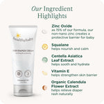 HealthyBaby Our Diaper Cream | Hypoallergenic Zinc Oxide & Squalane Diaper Cream | Fragrance Free, EWG Verified + Non-GMO, 3 oz
