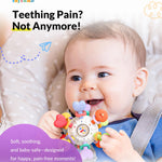 Baby Silicone Teething Toys - Safe, Multi-Functional BPA-Free Sensory Learning Teether Montessori Baby Toys for Infant 0-12 Months Teething Relief with Rattle Perfect Baby Gift for Boys Girls