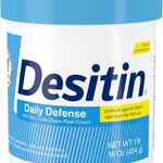 Desitin Daily Defense Baby Diaper Rash Cream with 13% Zinc Oxide, Barrier Cream to Treat, Relieve & Prevent Diaper Rash, Hypoallergenic, Dye-, Phthalate- & Paraben-Free, 16 oz