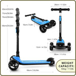 besrey Kick Scooter for Kids Ages 3-10, 3-Wheel Folding Scooter with Adjustable Height, LED Light Wheels, Extra Wide Deck for Outdoor Activities