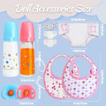 10 Pcs Baby Doll Bottle Feeding Accessories
