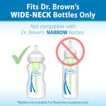 Dr. Brown’s Natural Flow® Level 2 Wide-Neck Baby Bottle Silicone Nipple, Medium Flow, 3m+, 100% Silicone Bottle Nipple, 6 Pack