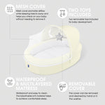 Biliboo Premium Baby Lounger - Must Have Baby Bassinet for Newborn, Infant and Toddler - Baby Nest Lounger - Baby Shower - Baby Registry - Lemon Meringue